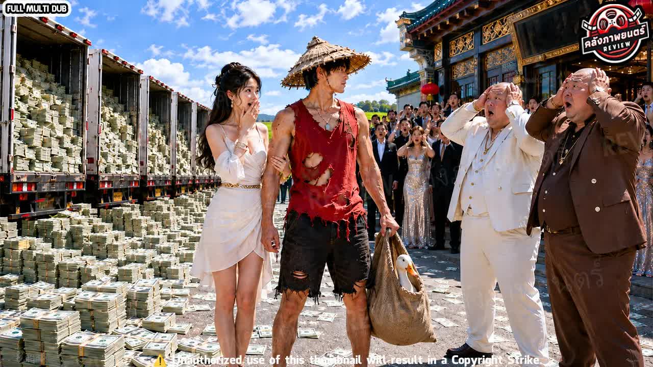 ขอทานพาเมียไปงานเลี้ยงรุ่นโดนพวกคุณชายดูถูก ความจริงโทรเรียก รถบรรทุกเงินสดมาซื้อบริษัทพวกมัน backdrop
