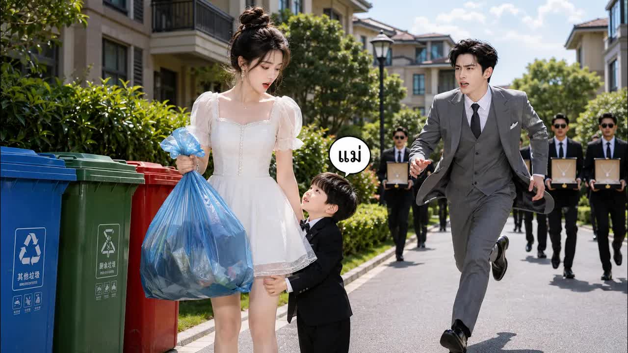 สาวออกไปทิ้งขยะ จู่ ๆ เด็กคนหนึ่งเรียกเธอว่า “แม่” และพ่อของเด็กคือซีอีโอที่ต่อมากลายเป็นสามีของเธอ backdrop